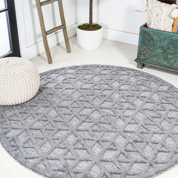 Talaia Neutral Geometric Indoor/outdoor Area Rug